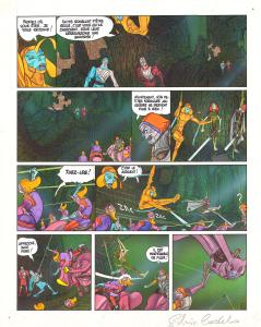 LA SAGA D'ALANDOR  : Planche originale 23 en couleur directe de la Saga d'Alandor Tome 2 L'ange carnivore